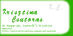 krisztina csutoras business card